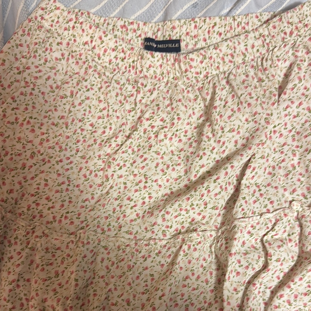 Brandy Melville Pink Smocked A-Line Skirt Resort Wear